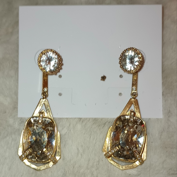 Swarovski Crystal Dangle Earrings (Pierced) - Picture 2 of 4